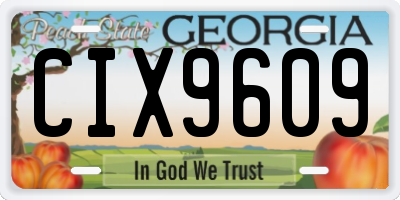 GA license plate CIX9609
