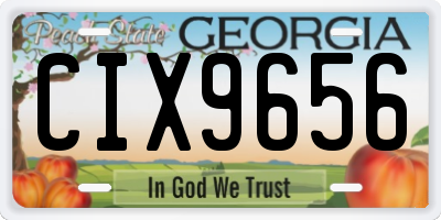 GA license plate CIX9656