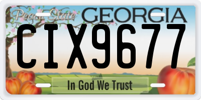 GA license plate CIX9677