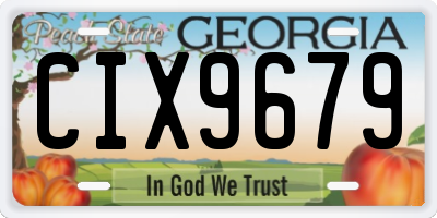GA license plate CIX9679