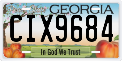 GA license plate CIX9684