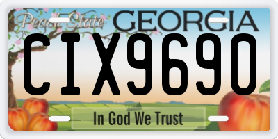 GA license plate CIX9690