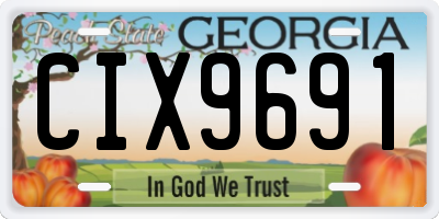 GA license plate CIX9691