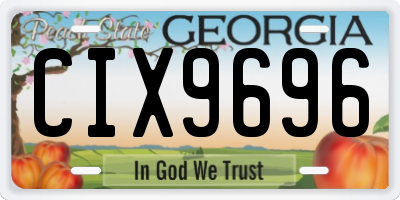 GA license plate CIX9696