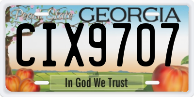 GA license plate CIX9707
