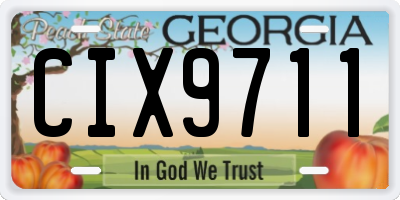 GA license plate CIX9711