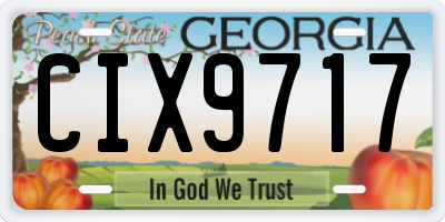 GA license plate CIX9717
