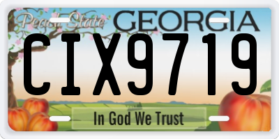 GA license plate CIX9719