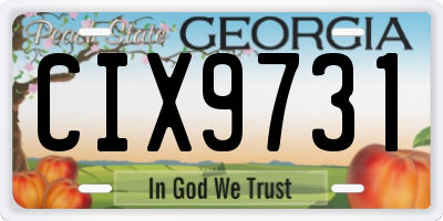 GA license plate CIX9731