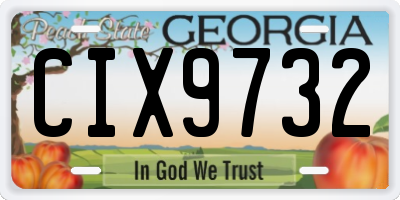 GA license plate CIX9732