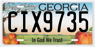 GA license plate CIX9735