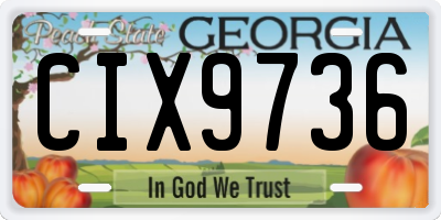GA license plate CIX9736