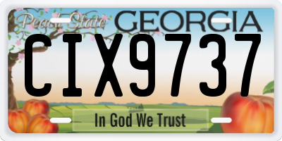 GA license plate CIX9737
