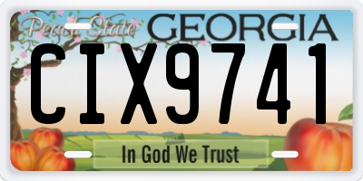GA license plate CIX9741