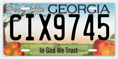 GA license plate CIX9745