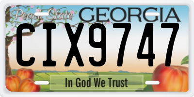 GA license plate CIX9747