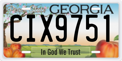 GA license plate CIX9751