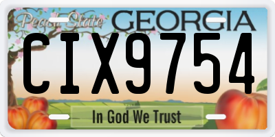 GA license plate CIX9754