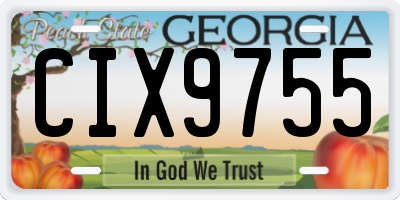 GA license plate CIX9755