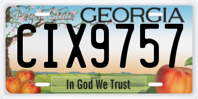 GA license plate CIX9757