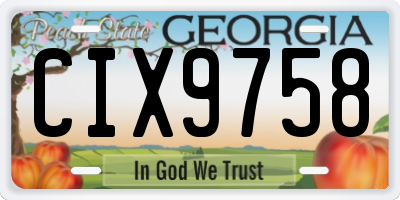 GA license plate CIX9758