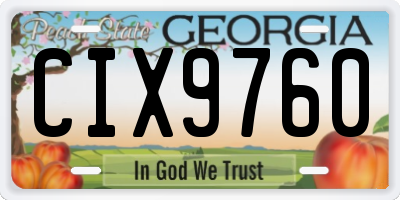 GA license plate CIX9760