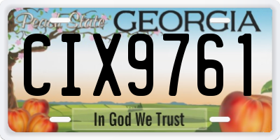 GA license plate CIX9761