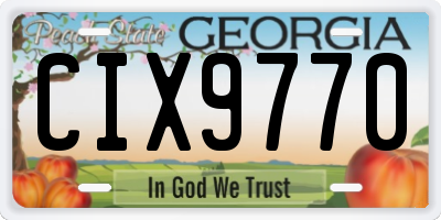 GA license plate CIX9770
