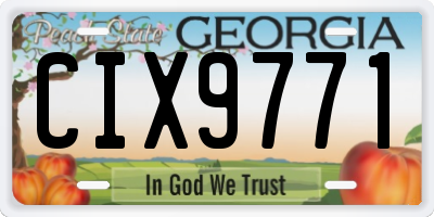 GA license plate CIX9771
