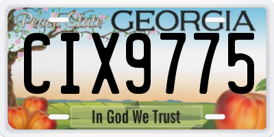 GA license plate CIX9775