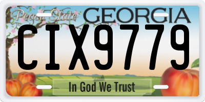 GA license plate CIX9779
