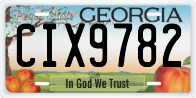 GA license plate CIX9782