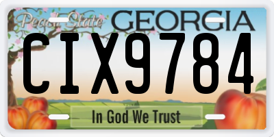 GA license plate CIX9784