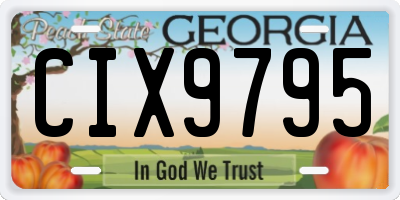 GA license plate CIX9795