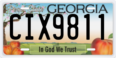 GA license plate CIX9811