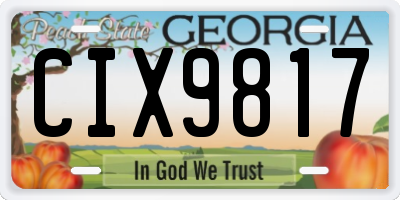 GA license plate CIX9817