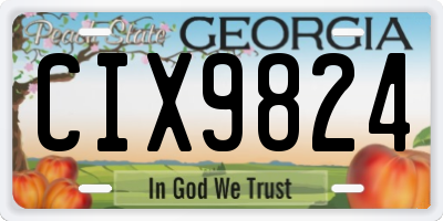 GA license plate CIX9824