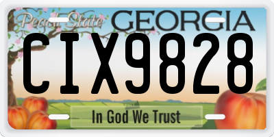 GA license plate CIX9828