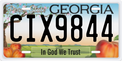 GA license plate CIX9844