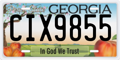 GA license plate CIX9855