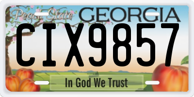 GA license plate CIX9857