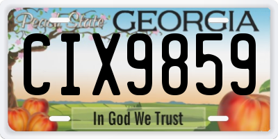 GA license plate CIX9859