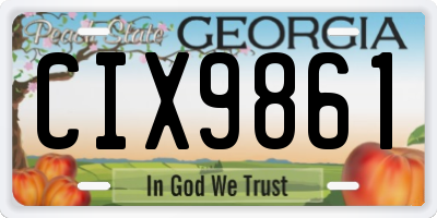 GA license plate CIX9861