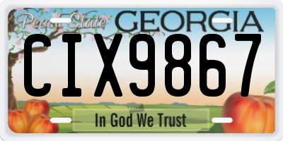 GA license plate CIX9867
