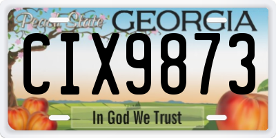 GA license plate CIX9873