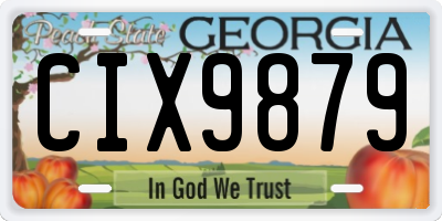 GA license plate CIX9879