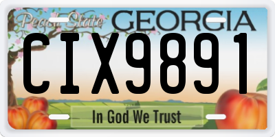 GA license plate CIX9891