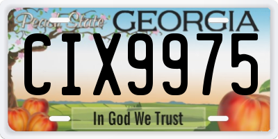GA license plate CIX9975