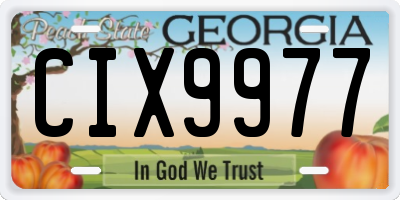 GA license plate CIX9977