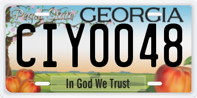 GA license plate CIY0048